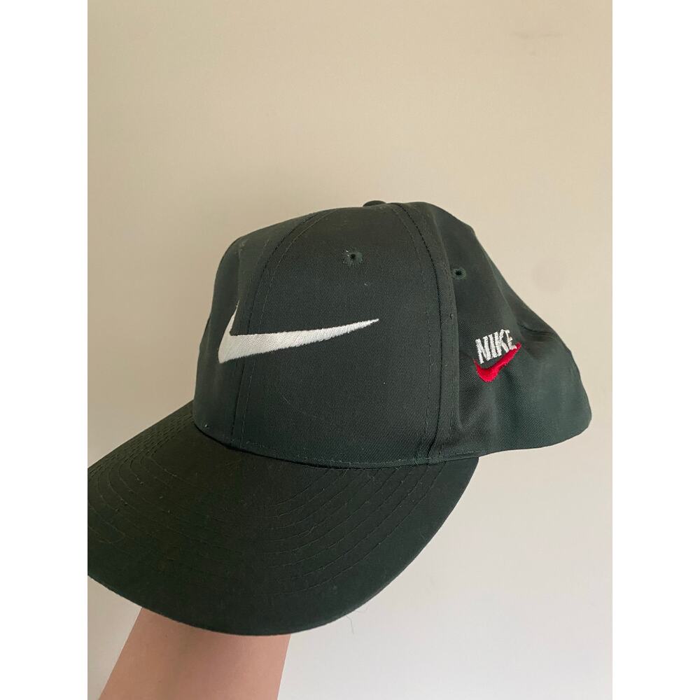 Vintage Nike Golf Hat Cap Snapback Green Big Swoosh Golfing Golfer Baseball